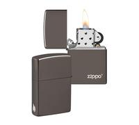 Zippo Briquet Tempête - Design Logo & Flamme - Black Ice - Rechargeable - Réutilisable - Design Coupe-Vent - Coffret Cadeau Fabriqué aux États-Unis - Exclusivité Amazon