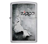 Zippo Briquet tempête - Design métal écaillé - Tissage lin - Image couleurs - Rechargeable - Réutilisable - Design coupe-vent - Boîte cadeau - Fabriqué aux États-Unis