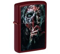 Zippo Briquet tempête - Design Quiet Zombie - Image colorée - Rechargeable - Réutilisable - Design Coupe-Vent - Boîte Cadeau - Fabriqué aux États-Unis