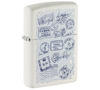 Zippo Briquet tempête - Design Timbres - Image colorée - Rechargeable - Réutilisable - Design Coupe-Vent - Boîte Cadeau - Fabriqué aux États-Unis