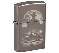 Zippo Briquet tempête - Design Vintage Car and Man - Image Photo - Black Ice - Rechargeable - Réutilisable - Design Coupe-Vent - Boîte Cadeau - Fabriqué aux États-Unis