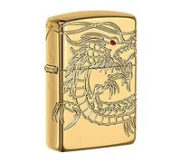 Zippo Armor Chinese Dragon Briquet Unisexe, High Polish Gold Plate, 6.0 x 4.0 x 2.0 cm