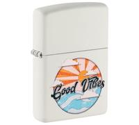 Zippo Briquet Tempête - Énergie Positive - Image Couleur, Fond Brun - Rechargeable, Garanti à Vie - Flamme Ajustable - Boîte Cadeau - Métal - Fabriqué aux USA