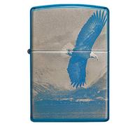 Zippo Briquet tempête Flying Eagle 360° Photo Image High Polish Blue Rechargeable dans Un Coffret Cadeau de Haute qualité 60005282 Normal