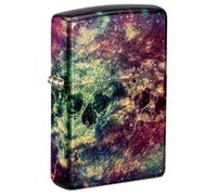 Zippo Briquet tempête Galaxy Skull, crâne Galaxie, Laiton Vieilli 540°, Fusion, Rechargeable, réutilisable, Design Coupe-Vent, boîte Cadeau, fabriqué aux États-Unis