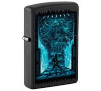 Zippo Briquet Tempête - Gothique Rock - Noir Mat, Color Image - Rechargeable - Réutilisable - Design Coupe-Vent - Coffret Cadeau - Fabriqué aux États-Unis
