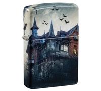 Zippo Briquet Tempête - Horror House Model - 540 Color, Lueur dans Le Noir - Rechargeable - Réutilisable - Design Coupe-Vent - Coffret Cadeau Fabriqué aux États-Unis
