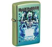 Zippo Briquet Tempête - Iron Maiden - Finition Teal Poli avec Color Image - Rechargeable - Réutilisable - Design Coupe-Vent - Coffret Cadeau Fabriqué aux États-Unis