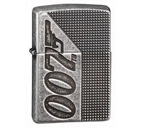 Zippo Briquet tempête James Bond 007™, Deep Carve, Armor® Argent Antique, Rechargeable, dans Une boîte Cadeau