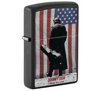 Zippo Briquet tempête Johnny Cash, Noir Mat, Image Couleur, Rechargeable, réutilisable, Design Coupe-Vent, boîte Cadeau, fabriqué aux États-Unis