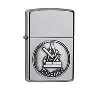 Zippo Briquet tempête Joiner, menuisier, Street Chrome, emblème, rechargeable, réutilisable, design coupe-vent, boîte cadeau, fabriqué aux États-Unis
