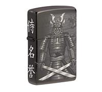 Zippo Briquet tempête Knight Fight - Noir Poli à 360° - Rechargeable pour Une Utilisation à Vie - Flamme réglable - Boîte Cadeau - Construction en métal - Fabriqué aux États-Unis