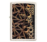 Zippo Briquet Tempête - Modèle Fissuré & Profondeur - Verre Mercure avec Color Image - Rechargeable - Réutilisable - Design Coupe-Vent - Coffret Cadeau - Fabriqué aux États-Unis