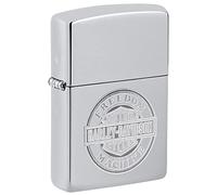 Zippo Briquet Tempête - Modèle Freedom Machine - Finition Chrome Haute Brillance - Rechargeable - Réutilisable - Design Coupe-Vent - Coffret Cadeau - Fabriqué aux États-Unis