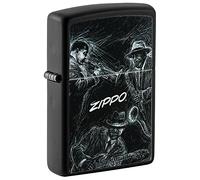 Zippo Briquet Tempête - Modèle Jazz Musicians - Finition Noire Mate avec Color Image - Rechargeable - Réutilisable - Design Coupe-Vent - Coffret Cadeau - Fabriqué aux États-Unis