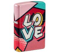 Zippo Windproof Lighter - Love Design - Rechargeable à Vie - boîte Cadeau - Construction métallique - Made in USA