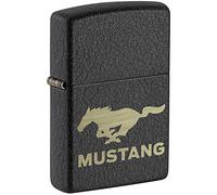 Zippo Lighter, Black Crackle Mustang, One Box