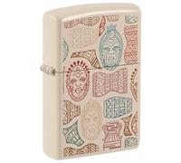 ZIPPO Tribal Symbol Design - Flat Sand - Refillable Windproof Lighter in Gift Box