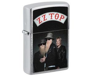 Zippo Briquet Tempête - Modèle ZZ Top - Finition Chrome Brossé avec Color Image - Rechargeable - Réutilisable - Design Coupe-Vent - Coffret Cadeau Fabriqué aux États-Unis