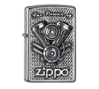Zippo V-Twin original chromé brossé