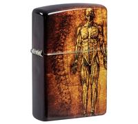 Zippo - Briquet Tempête Motif Anatomique, Laiton Poli Au Tambour, 540 Fusion, Rechargeable, Réutilisable, Résistant Au Vent, Coffret Cadeau, Fabriqué Aux États-Unis