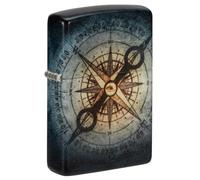Zippo Briquet tempête Compass Ghost 60006593 – Motif boussole fantôme, noir mat vert phosphorescent