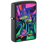 Zippo Briquet de poche trippy champignon noir mat