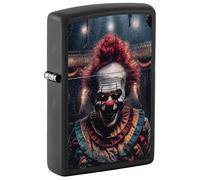 Zippo Briquet Tempête - Creepy Clown Design - Rechargeable - Coffret Cadeau - Métal - Fabriqué aux USA, Noir