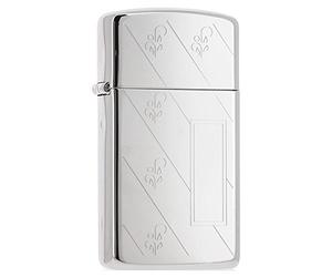 Zippo - Briquet tempête, motif diagonal, chrome haute brillance, gravure automatique, rechargeable, réutilisable, coupe-vent, boîte cadeau, fabriqué aux États-Unis