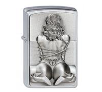 Zippo Lighter Bondage Girl Emblem Silver Taille unique