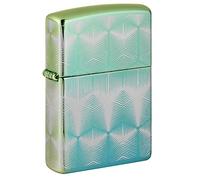Zippo Briquet Tempête - Motif - Finition Teal Poli Brillant avec Image 360 - Rechargeable - Réutilisable - Design Coupe-Vent - Coffret Cadeau - Fabriqué aux États-Unis