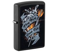 Zippo - Briquet Tempête Motif Fléchettes, Noir Mat, Impression Color Image, Rechargeable, Réutilisable, Coupe-vent, Coffret Cadeau, Fabriqué Aux États-Unis