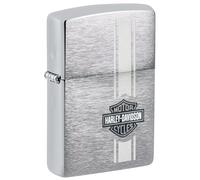 Zippo - Briquet Tempête Motif Harley Davidson, Chrome Brossé, Impression Lustre/Color Image, Rechargeable, Réutilisable, coupe-vent, Coffret Cadeau, Fabriqué Aux États-Unis