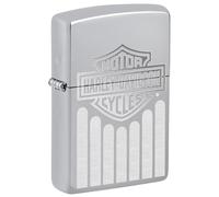 Zippo - Briquet Tempête Motif Harley Davidson, Chrome Poli, Impression Lustre/Color Image, Rechargeable, Réutilisable, Coupe-vent, Coffret Cadeau, Fabriqué Aux États-Unis