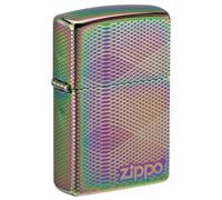 Zippo - Briquet Tempête Motif Illusion Line, Multicolore, Laser 360°, Rechargeable, Réutilisable, Coupe-Vent, Coffret Cadeau, Fabriqué Aux États-Unis