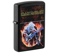 Zippo Briquet tempête - Iron Maiden - Noir Mat - Image Couleur - Rechargeable - Réutilisable - Design résistant au Vent - Boîte Cadeau - Fabriqué aux États-Unis