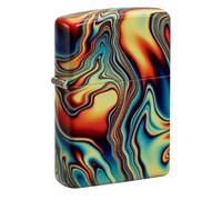 Zippo - Briquet Tempête Motif Tourbillon Coloré, 540° Phosphorescent, Rechargeable, Réutilisable, Coupe-Vent, Coffret Cadeau, Fabriqué Aux États-Unis