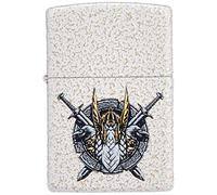 ZIPPO Briquet tempête Odin & Swords, Color Image, Mercury Glass, Rechargeable dans Un Coffret Cadeau de Haute qualité