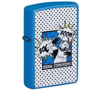 Zippo Briquet Tempête - Original Stormtrooper Boom Design, Sky Blue Matte - Réutilisable - Design Coupe-Vent - Coffret Cadeau - Fabriqué aux États-Unis