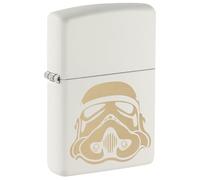 Zippo Briquet Tempête - Original Stormtrooper Helmet - White Matte - Rechargeable - Réutilisable - Design Coupe-Vent - Coffret Cadeau - Fabriqué aux États-Unis