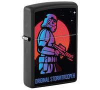 Zippo Briquet Tempête - Original Stormtrooper Moon - Black Matte - Rechargeable - Réutilisable - Design Coupe-Vent - Coffret Cadeau - Fabriqué aux États-Unis