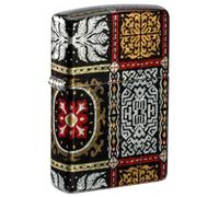 Zippo Briquet tempête Pattern, Motifs, Chrome Vieilli 540°, Fusion, Rechargeable, réutilisable, Design Coupe-Vent, boîte Cadeau, fabriqué aux États-Unis