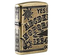 Zippo Board Brass Pocket Lighter Briquet de Poche Mixte Adulte, Armor Plaque Ouijia en Laiton Antique, Taille Unique