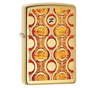 Zippo Briquet tempête - Script Déco - Laiton Poli - Fusion - Rechargeable - Réutilisable - Design Coupe-Vent - Boîte Cadeau - Fabriqué aux États-Unis