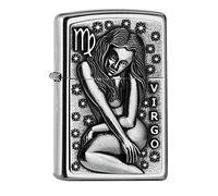 Zippo Briquet Vierge Signe Du Zodiaque Vierge Chrome Plaque 2006499