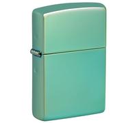 Zippo – Briquet tempête vert caméléon poli miroir, modèle de base, rechargeable, résistant au vent