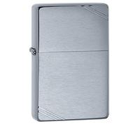 Zippo Briquet tempête - Vintage Chrome brossé - Modèle de Base - Rechargeable - Réutilisable - Design Coupe-Vent - Boîte Cadeau - Fabriqué aux États-Unis