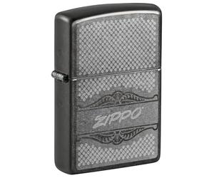 Zippo Briquet Tempête - Vintage Model - Finition Gray Dusk avec Gravure Laser - Rechargeable - Réutilisable - Design Coupe-Vent - Coffret Cadeau Fabriqué aux États-Unis
