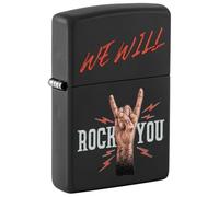 Zippo Briquet Tempête - We Will Rock You - Look Marbré, Image Couleur - Rechargeable, Garanti à Vie - Flamme Ajustable - Boîte Cadeau - Métal - Fabriqué aux USA