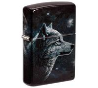 Zippo Briquet tempête Wolves, Loups, Chrome Vieilli 540°, Fusion, Rechargeable, réutilisable, Design Coupe-Vent, boîte Cadeau, fabriqué aux États-Unis
